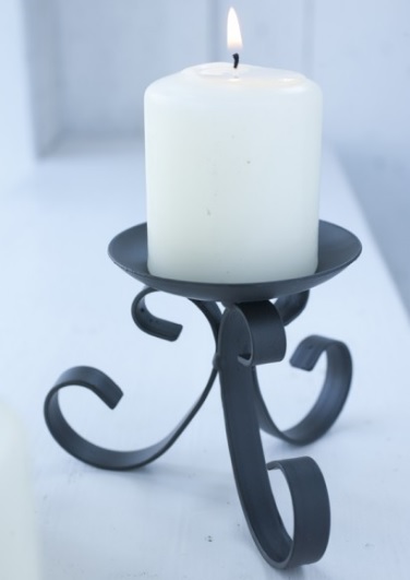 Eisen Kerzenständer für Stumpenkerze 1 Landhausstil CLIFF